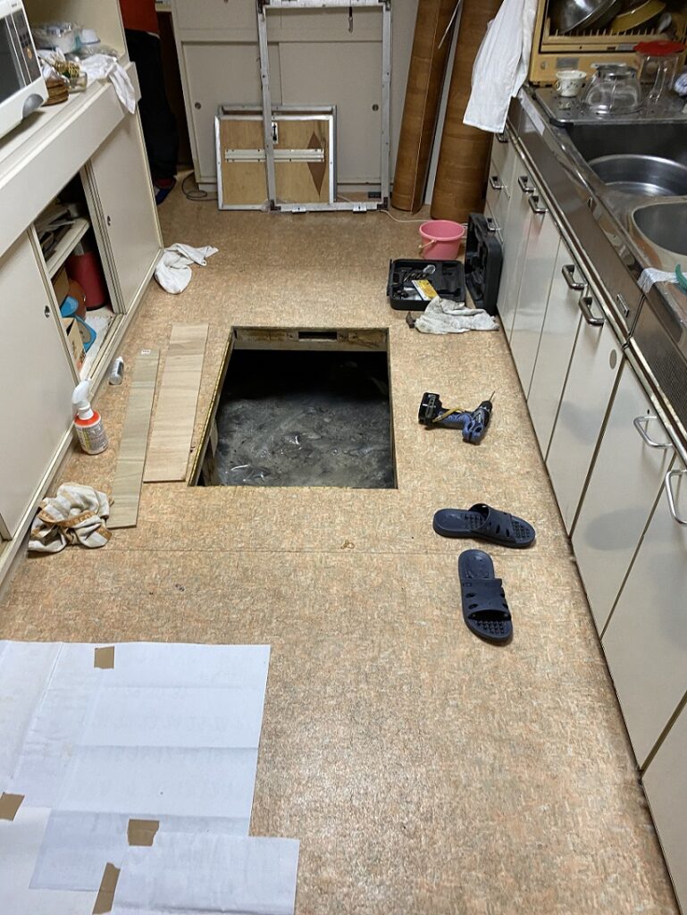 キッチンクッションフロア張替